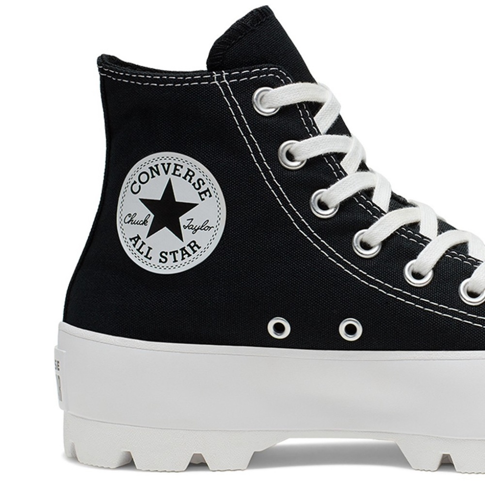 New Black Lugged Chuck Taylor All Star Hi Sneakers - Picture 5 of 5
